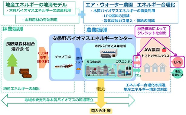 エアウォーター、木質バイオガス化発電廃熱を農園へ供給　J-クレジット登録