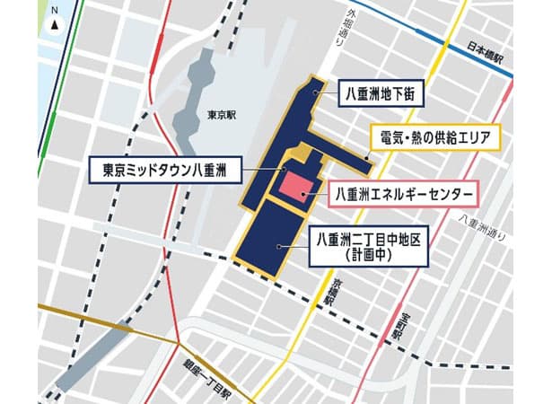 三井不動産、八重洲に新たなエネ拠点　防災・環境性向上