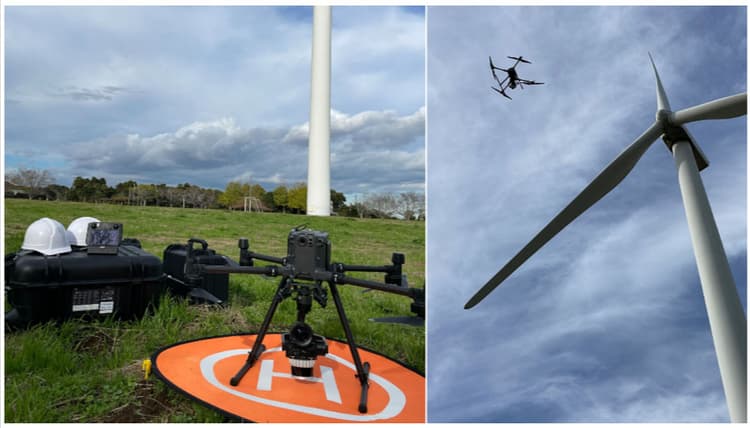 風力発電機を自律型ドローンで全自動点検　SKYSCAPEが実証実験