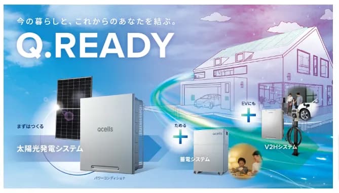 ハンファジャパン　拡張型太陽光発電システムパッケージ「Q.READY」を販売