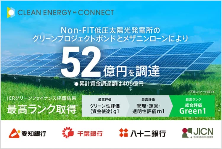 CEC、新たに52億円調達　低圧PPA450カ所開発に充当