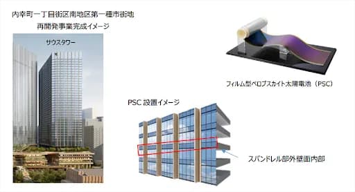 世界初高層ビルの外壁にペロブスカイト太陽電池を設置　メガソーラーを実現