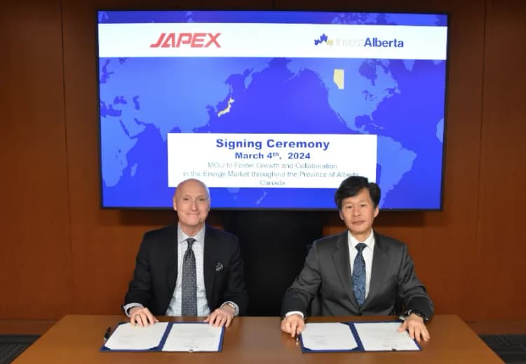 JAPEX、カナダでCCS・CCUS、ブルー水素などの新事業創出へ