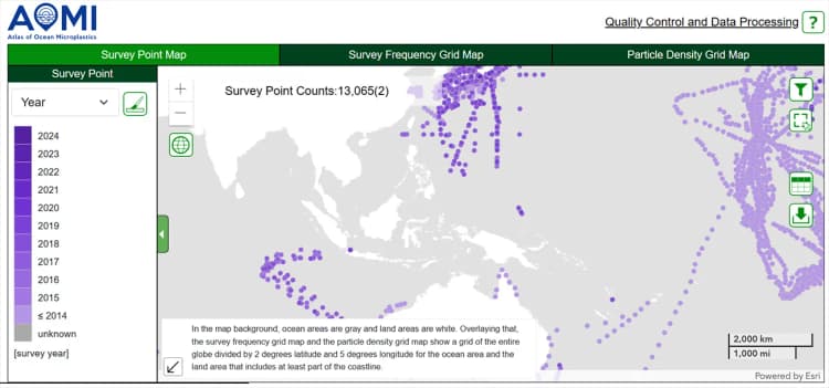 環境省、海洋プラのマッピングデータベース公表　比較可能なデータを地図化
