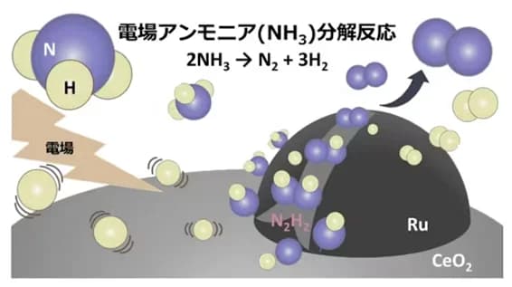 200℃程度でアンモニア分解可能　早大、水素製造の新手法発見
