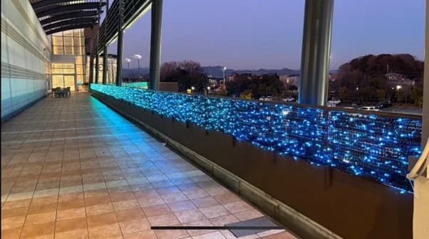 栃木のイオンモールで「循環型」イルミネーション、飲食店の廃食油で発電