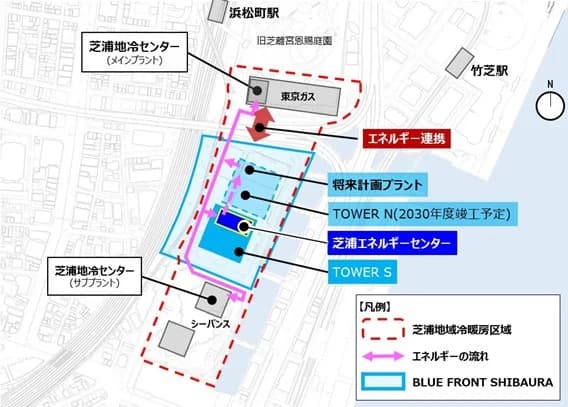東京ガスと野村不による芝浦スマエネ始動、ガスコジェネなどを活用