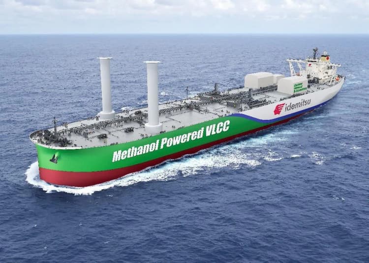 出光、VLCC2隻建造へ メタノール二元燃料焚きやローターセイル2本搭載