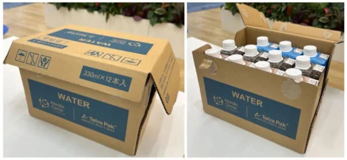 日本テトラら、大阪万博で再生段ボール活用　原料は使用済みアルミ付き紙容器
