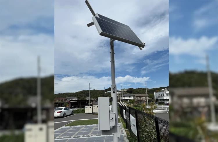 再生EVバッテリーで「消えない街灯」　緊急時にはスマホ300台充電可能