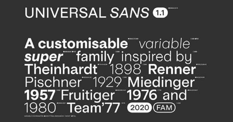 D&AD最高賞に「Universal Sans」タイポグラフィ部門から初選出
