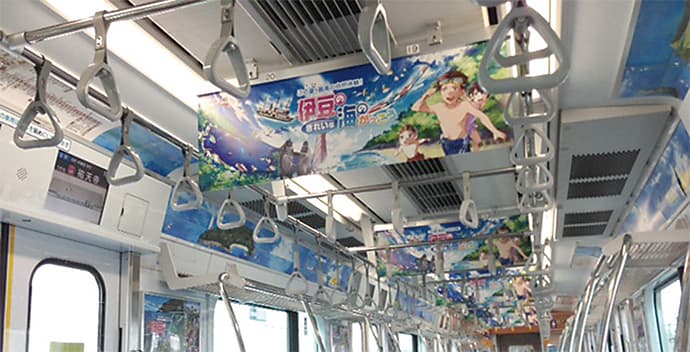 伊豆の海を再現した車両ジャックで観光客8.2%増-OOHの秀逸事例42連発