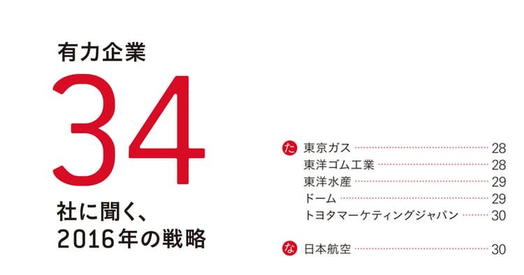 有力企業に聞く、2016年の戦略(3)