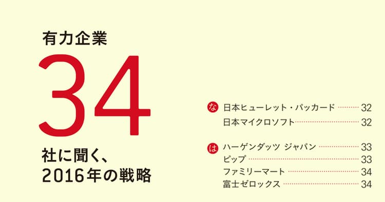 有力企業に聞く、2016年の戦略(4)