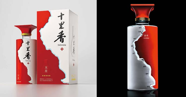 中国運河の歴史を表現したボトルデザイン