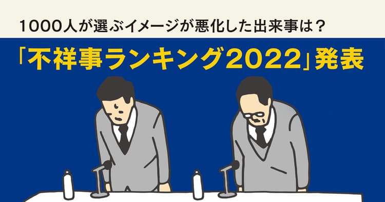 「不祥事ランキング2022」発表