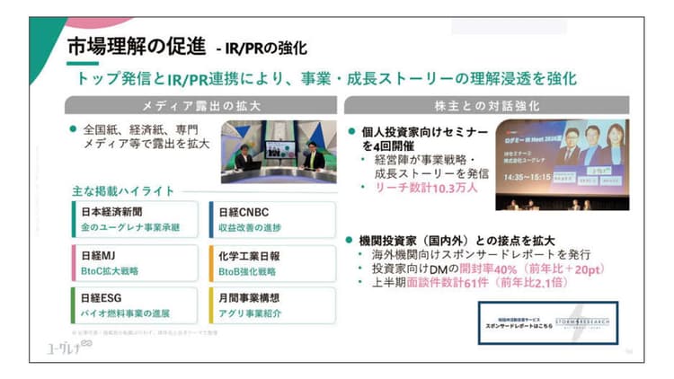 経営の変化を、 発信の変化へ IR×PRでつくるユーグレナの「メッセージ循環」