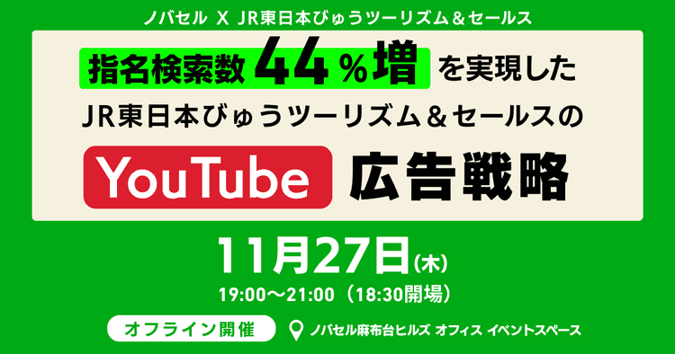 指名検索数44%増を実現した JR東日本びゅうツーリズム&セールスのYouTube広告戦略