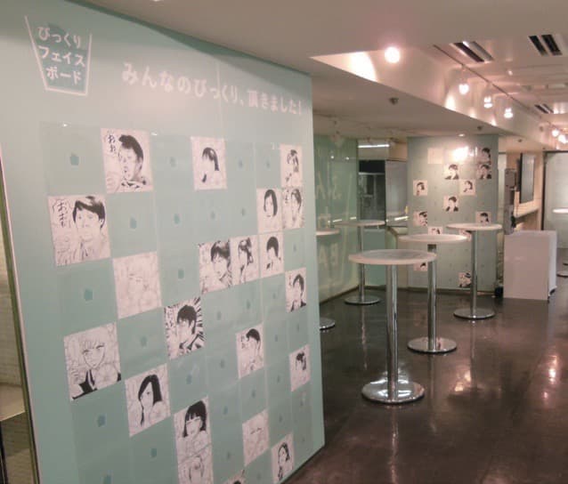 駅構内カフェ活用、SNS用似顔絵アイコンプレゼント