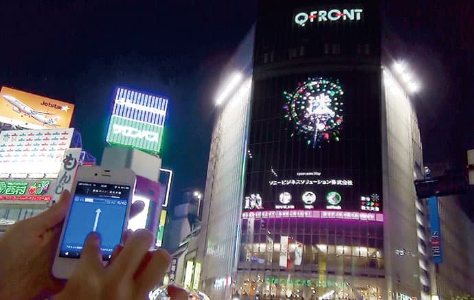 渋谷でデジタル花火大会!街頭ビジョンとスマホ連動企画増える