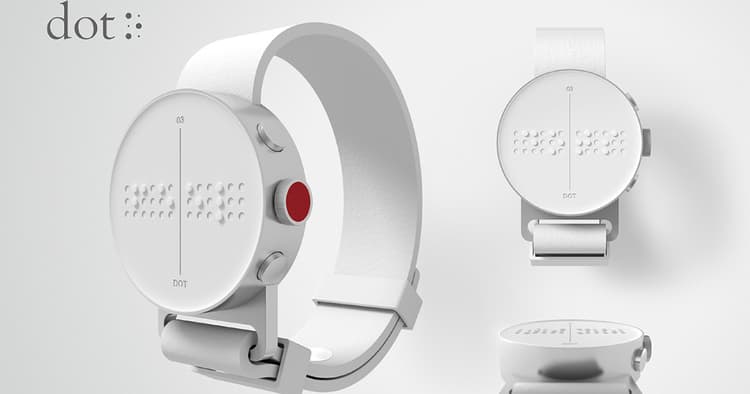 点字のスマートウォッチ「DOT.THE FIRST BRAILLE SMARTWATCH.」ほか
