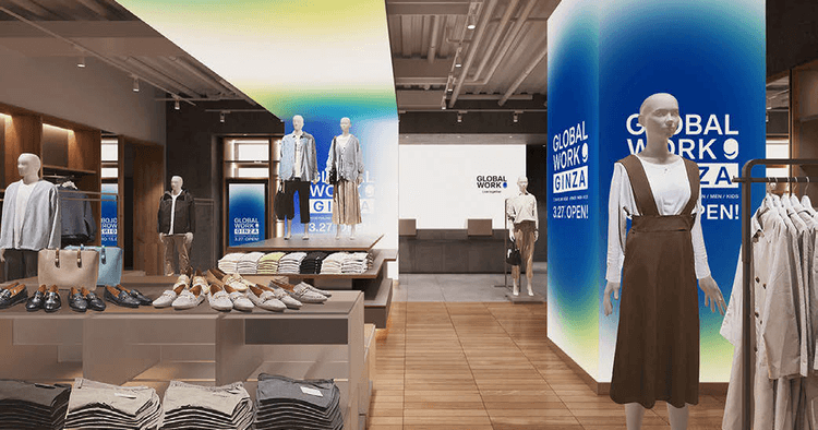 グローバルワークが銀座に旗艦店を開店 世界中の人がブランドを知るきっかけに