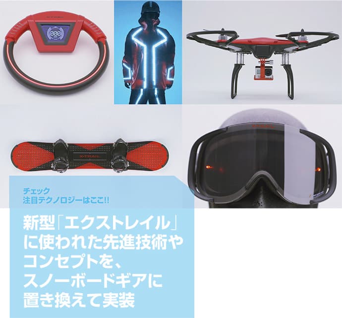 カヤックが技術開発、新型「エクストレイル」のスノーボードギア