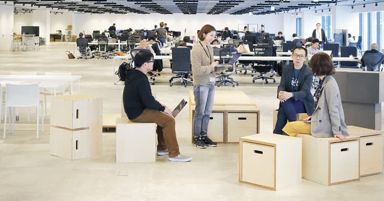500坪のフロアに個室はなし コンセプトは「完成しないオフィス」