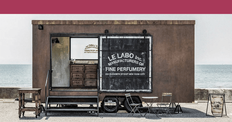 世界各地を旅する LE LABOの移動式ポップアップが七里ヶ浜に