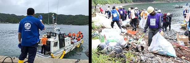 瀬戸内海で漁業系ごみ回収の実証事業 1t回収