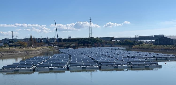 ハリマ化成グループ、ため池水上太陽光発電事業を開始 出力750kW