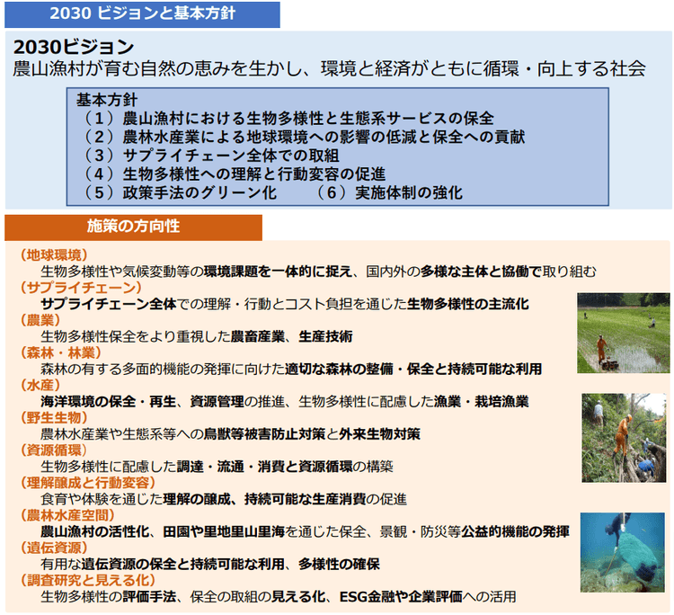 農水省、新・生物多様性戦略を発表 供給網全体で保全推進へ