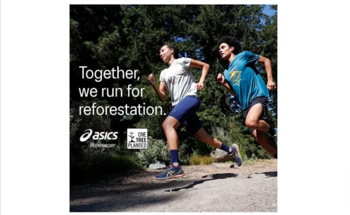 アシックス、5km走ると1本植樹できるプログラムを実施