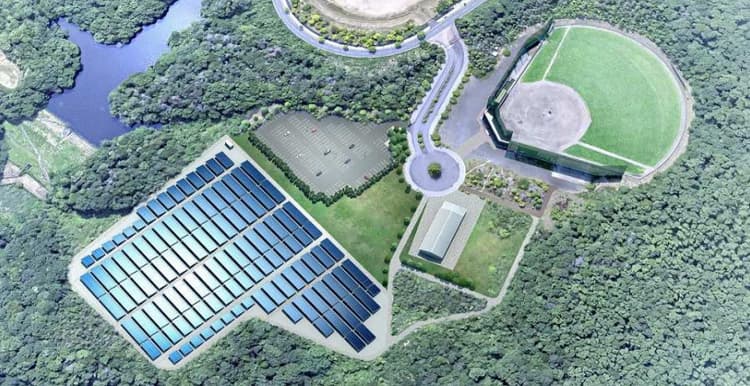 七十七銀行、自己託送で再エネ調達 未利用地に2MWの太陽光発電