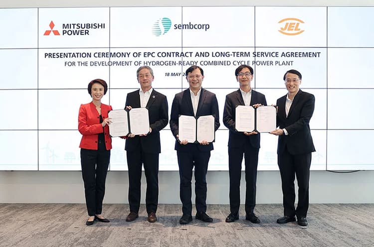 三菱重工、水素対応60万kW級GTCC発電設備を受注 シンガポールで稼働