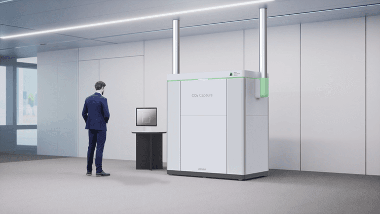 デンソーら、建物内の空調設備でCO2を効率回収 共同技術検証開始