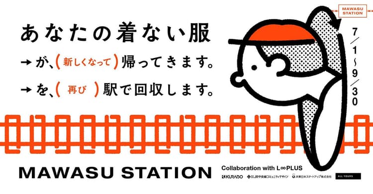 着なくなった服を駅で回収→新しくなって帰ってくる JR東グループら