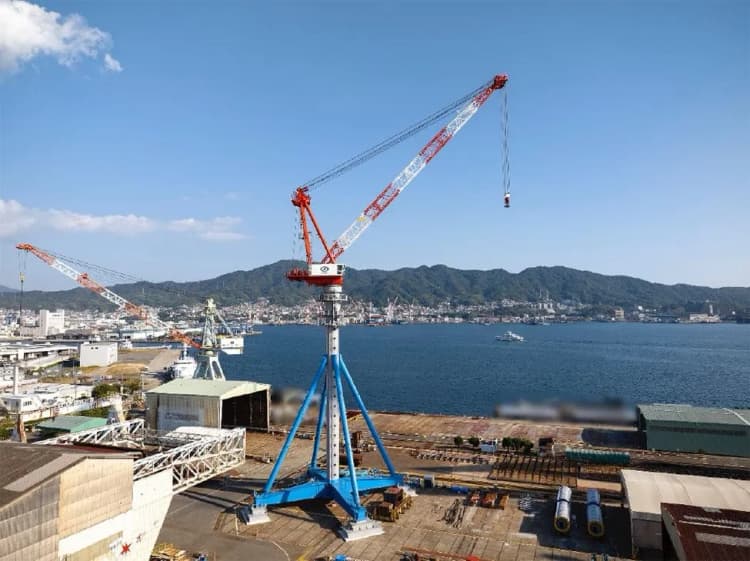 清水建設、国内最大級・陸上風力用タワークレーン完成 6MWクラスに対応