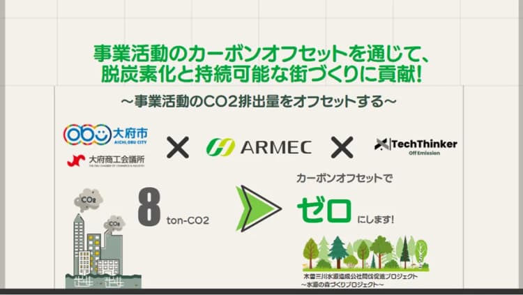 テックシンカー、事業のCO2排出量を算出、地域由来クレジットでオフセット