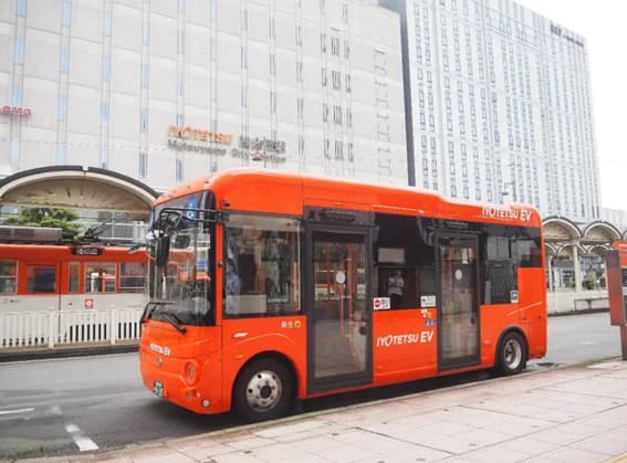 四国電、愛媛県で路線EVバスを活用した実証 伊予鉄バスと