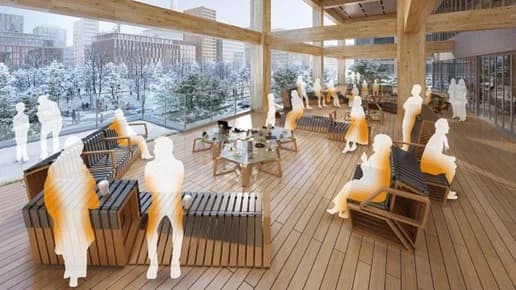 大林組、半屋外空間で快適な冷暖房設備を開発 約9割の省エネ効果