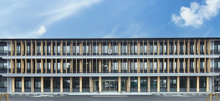 愛知県初の木造公立新校舎、地元産材8割以上活用 住友林業の木造混構造で