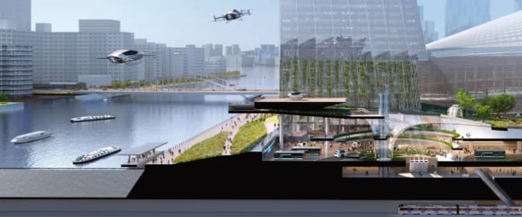 三井不動産、空のモビリティ用離着陸場開発へ トヨタ・ANAらと協業