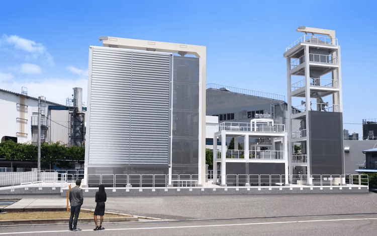 川崎重工、大気から低濃度のCO2を分離回収 神戸工場で実証機建設に着手