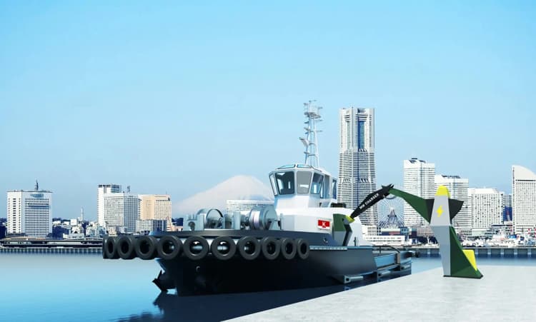 東京汽船など、内蔵リチウム蓄電池のみで運航するEVタグボート開発へ