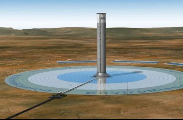 太陽光で「上昇気流」をつくる「ソーラー・アップドラフト・タワー発電」