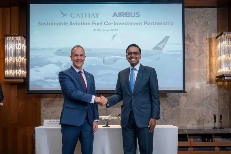 エアバスとキャセイ、SAF導入拡大に約106億円を共同投資 アジアに注力
