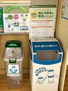 日本山村硝子、尼崎市内全小学校でPETボトルキャップ回収 専用BOX設置