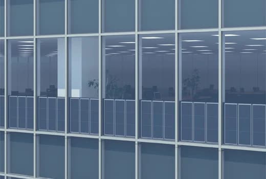 窓内側に後付けペロブスカイト太陽電池ユニット 既存ビルZEB化を後押し